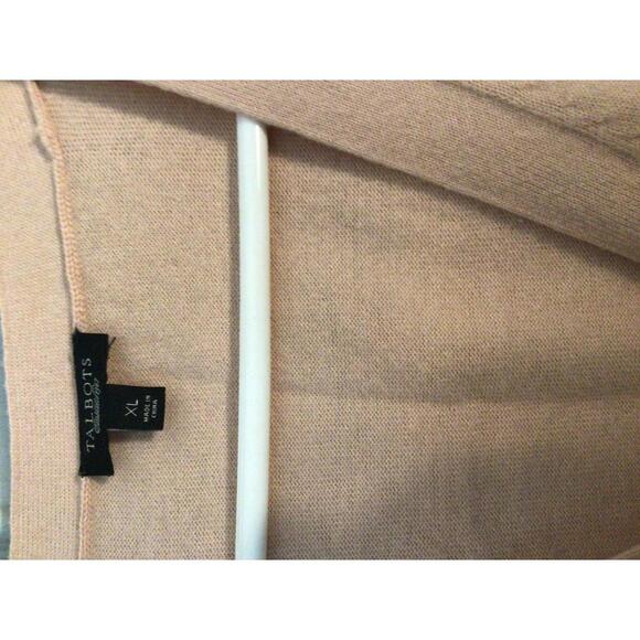 Talbot's Peach/ Pink Short Sleeve Cashmere/wool blend Cardigan XL - Picture 4 of 7